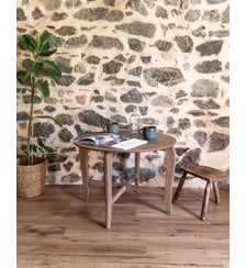 Table basse cirée en bois massif Donna N°995- Produit chiné Debongout
