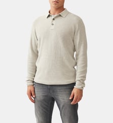 Pull droit en coton à col polo boutonné Eastern Bush Rodd & Gunn