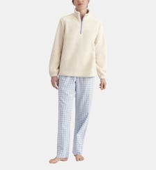Pyjama bi-matière col haut Warm Dim