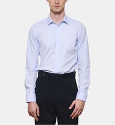 Chemise ciel rayures milleraies coupe cintrée Atelier Privé