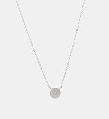 Collier fin argent 925 à médaillon serti d'un diamant 8 mm Balaboosté
