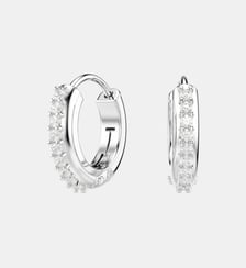 Anneaux d'oreilles Matrix, Doré à l’or 18 carats (750/1000) Swarovski