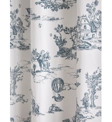 Rideau à ruflettes esprit toile de Jouy Cyrillus