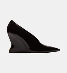 Escarpins Wedge en cuir d’agneau brillant Balmain