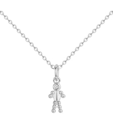 Collier Petit précieux en Argent avec diamant blanc La Garçonne Diamant