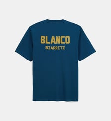 T- shirt col rond en coton imprimé dos BLANCO BIARRITZ Serge Blanco