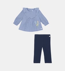 Ensemble long - Nuage coton manches volantées Tartine Et Chocolat