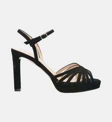 Sandale plateau antonella - cuir velours Colisée Paris