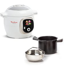 Cookeo CE85BA10 blanc 6 L, 6 modes de cuisson, 180 recettes Moulinex