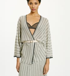 Tricot marambaia en lurex multirayures Momonì