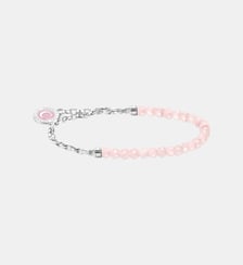 Thomas Sabo Membre Bracelet Charm avec beads de quartz rose et Charmista Coin argent Argent sterling 925, émail à froid Thomas Sabo