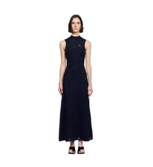 Robe longue en maille motif floral Sandro