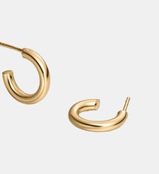 Petites boucles d’oreilles en anneau 925 plaquées argent en or Aristocrazy