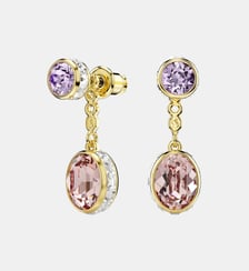Pendants d'oreilles Chroma, Doré à l’or 18 carats (750/1000) Swarovski