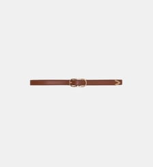 Ceinture en cuir à double boucle Maje