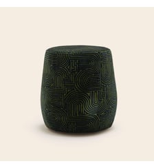 Pouf LEAH  Tissu en bouclette chinée et fils colorés Madura
