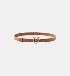 Fine ceinture love birds en cuir 2cm Pinko