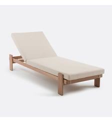 Bain de soleil 5 positions, en eucalyptus, avec matelas La Redoute Interieurs