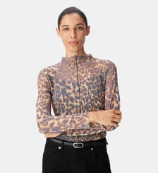 Tee-shirt résille motif léopard Ikks