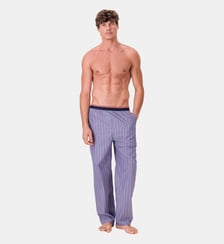 Bas de pyjama long à motif rayure en coton Le Slip Francais