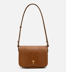 Sac Paris Paris unisexe en cuir de vachette embossé lézard AMI Paris