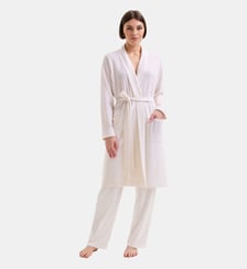 Kimono court col châle en laine cachemire Laurence Tavernier