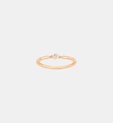 Bague Pure | Essentielle en Plaqué Or avec diamant blanc La Garçonne Diamant