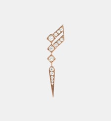 Boucle d'oreille Stairway Wings Diamants et Or Rose Statement