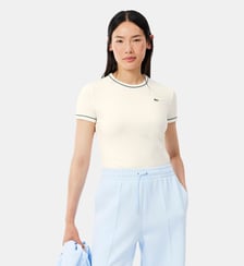 T-shirt jersey liserés contrastants Lacoste