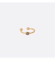 Bague d'oreille dorée émeraude - paris Caroline Najman
