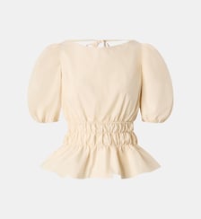 Haut cropped dos nu volanté Pinko