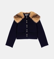 Manteau court en double face Maje