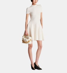 Robe patineuse en maille croco Balmain