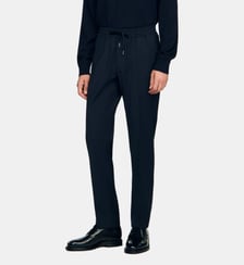 Pantalon droit laine mélangée Sandro