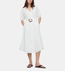 Robe midi en lin européen Adolfo Dominguez
