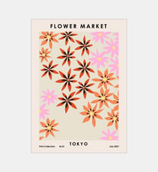 Poster   Flower Market Tokyo - NKTN Poster & Frame
