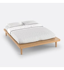 Lit plateforme pin massif + sommier La Redoute Interieurs