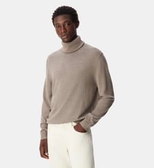 Pull col roulé tricot 100% laine Ikks
