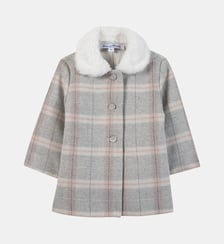 Manteau -  moyen laine carreaux Tartine Et Chocolat