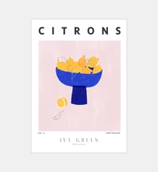 Poster   Lemons - Ivy Green Illustrations Poster & Frame