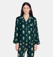 Chemise pyjama imprimée paisley Sandro