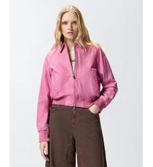 Bomber en cuir vintage Pinko