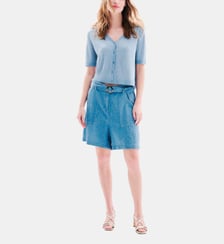 Short sagnes - Motif uni - Coton - Coupe jupe /short Caroll
