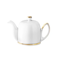 Theiere Salam 4 Tasses Corps Blanc Et Or Cloche Blanche - Salam Or Degrenne