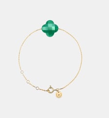Bracelet, Agate verte, or jaune Morganne Bello