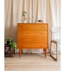 Commode scandinave aux pieds compas Olga N°700- Produit chiné Debongout