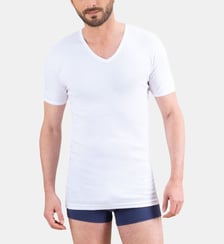 Tee-shirt col V manches courtes  PUR COTON PREMIUM FAIT EN FRANCE . Eminence