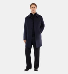 Manteau en drap de laine et cachemire Fursac
