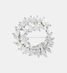 Broche Mesmera, Taille marquise, Métal rhodié Swarovski