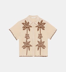 Chemisier manches courtes col chemise imprimé broderie CAREN La Petite Etoile